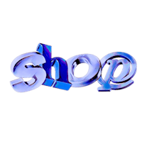 the word shop on a black background
